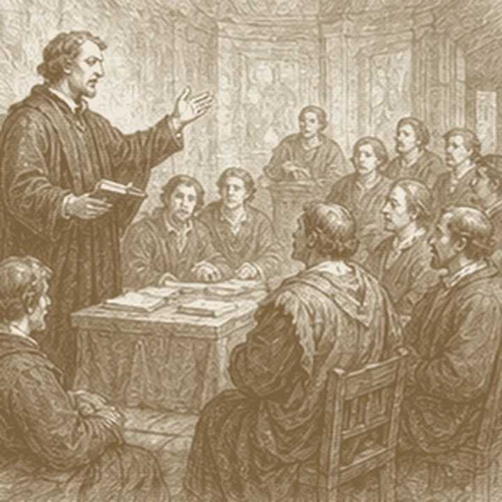Savonarola ve peygamberce yenilenme düşüncesini hatırlatan simgesel bölüm resmi.