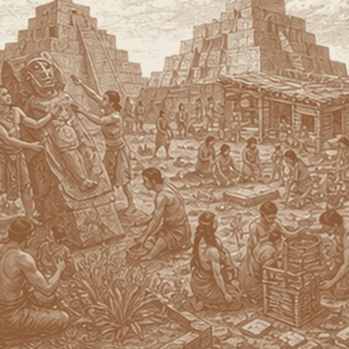 Teotihuacan'ın dönüşü düşüncesini hatırlatan simgesel bölüm resmi.