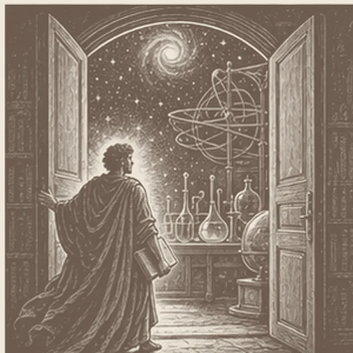 Lucretius görünmeyen atomları şiirin ışığıyla görünür kılmaya çalışır.