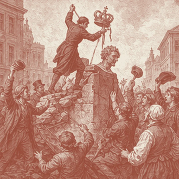1789: ayrıcalığın kırılması fikrini somutlaştıran simgesel sahne.