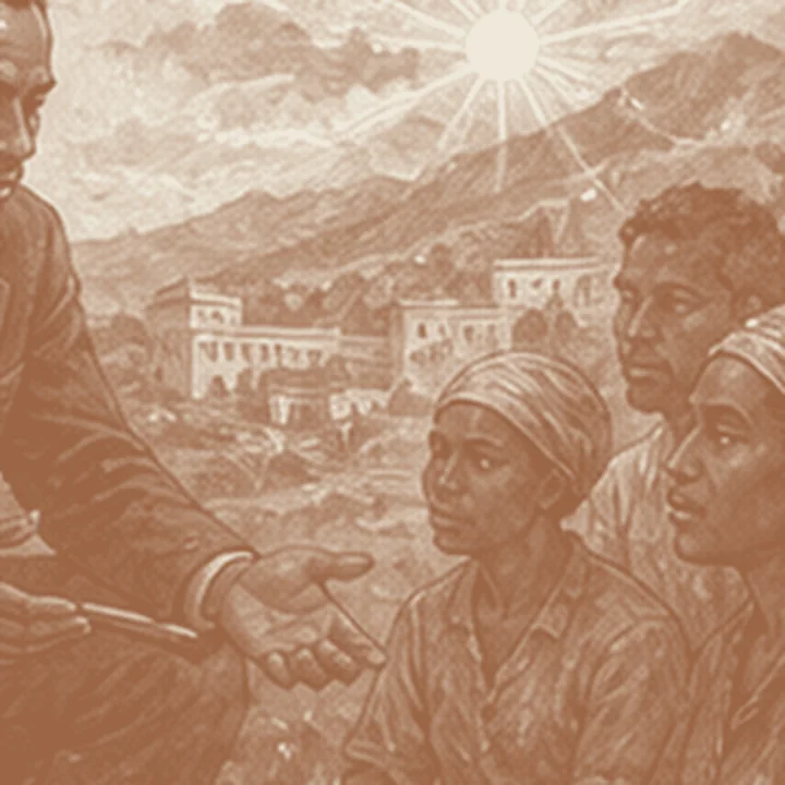 Fanon ve kurtuluşun ötesi düşüncesini hatırlatan simgesel bölüm resmi.
