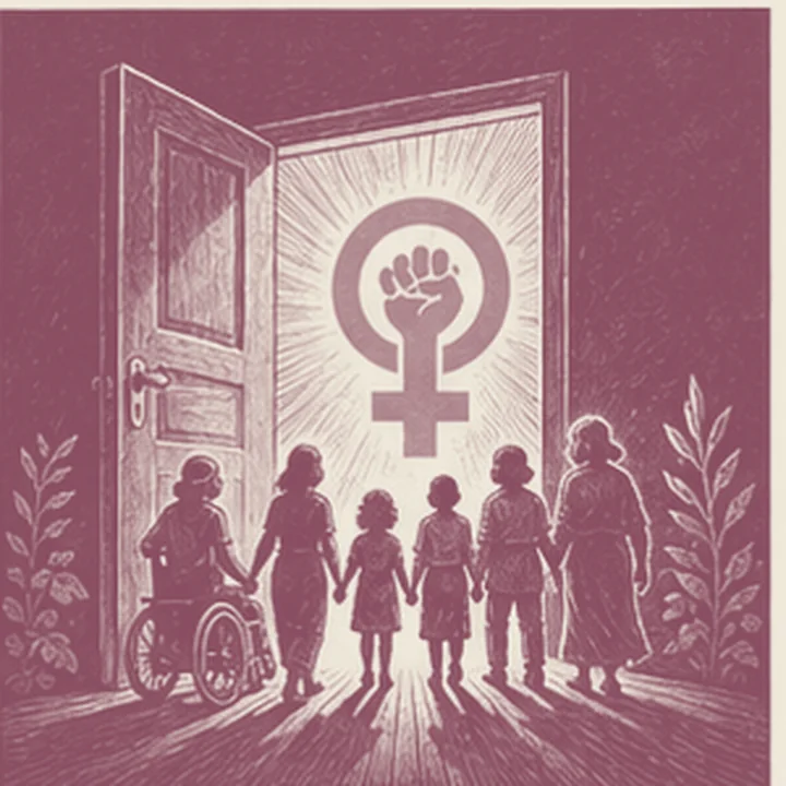 Açık kapı, feminizmi bir cinsin kalesi değil cinsiyetçi kuralı birlikte değiştirme çağrısı olarak gösterir.