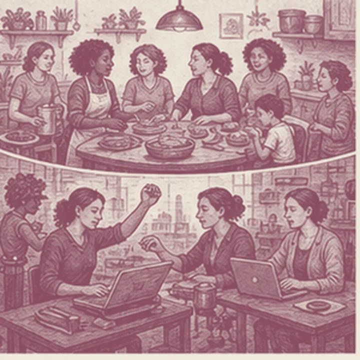 Büyük pankarttan eve uzanan yol, feminist değişimin yasa kadar sofra ve konuşma düzeninde de kurulacağını gösterir.