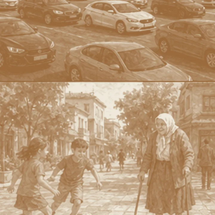 Çevresel denge maliyeti dışarı taşır düşüncesini hatırlatan simgesel bölüm resmi.