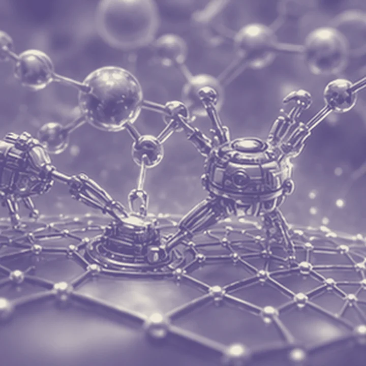 Nanoteknoloji maddeyi bilgiyle işler düşüncesini hatırlatan simgesel bölüm resmi.