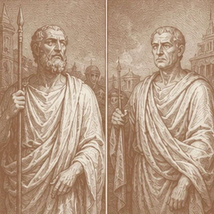 Alkibiades ve Coriolanus: yetenek yetmez fikrini somutlaştıran simgesel sahne.