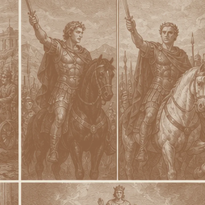 Nicias ve Crassus: zenginlik ile korku fikrini somutlaştıran simgesel sahne.