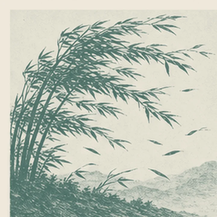 Bambu rüzgarda eğildiği için ayakta kalır; esneklik köksüzlük değil kırılmadan yön değiştirme gücüdür.